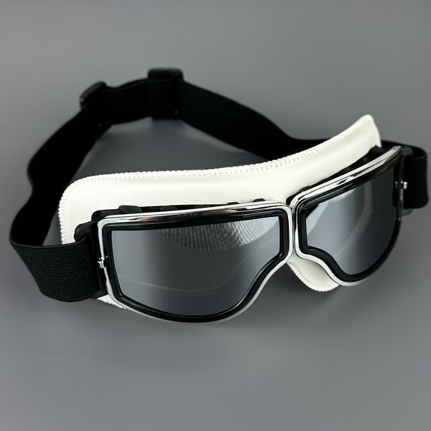 Moda Retro Skórzane Motocyklowe Zabytkowe Okulary Pilota Wiatroszczelne Uniwersalne Zewnętrzne Rowerowe Jazda Na Rowerze Gogle Narciarskie Do Kasku Harley_voghion.com