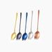 304 Stainless Steel Dual-Use Spoon Fork Salad Pasta Fruit Serving Utensil Titanium Plated Perfect For Home Hotel Student Use_voghion.com