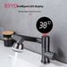 Rubinetto per lavabo da bagno con braccio meccanico a rotazione universale, per acqua calda e fredda, con display digitale completo RYYD_voghion.com