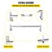 VEVOR Van Roof Ladder Rack, 2 Bars, 331 LBS Capacity, 52"-63.8" Adjustable Steel Roof Rack Cross Bar With Ladder Stoppers, Fit With Rain Gutters, For Kayak Canoe Lumber Pipe Cargo,, White_voghion.com