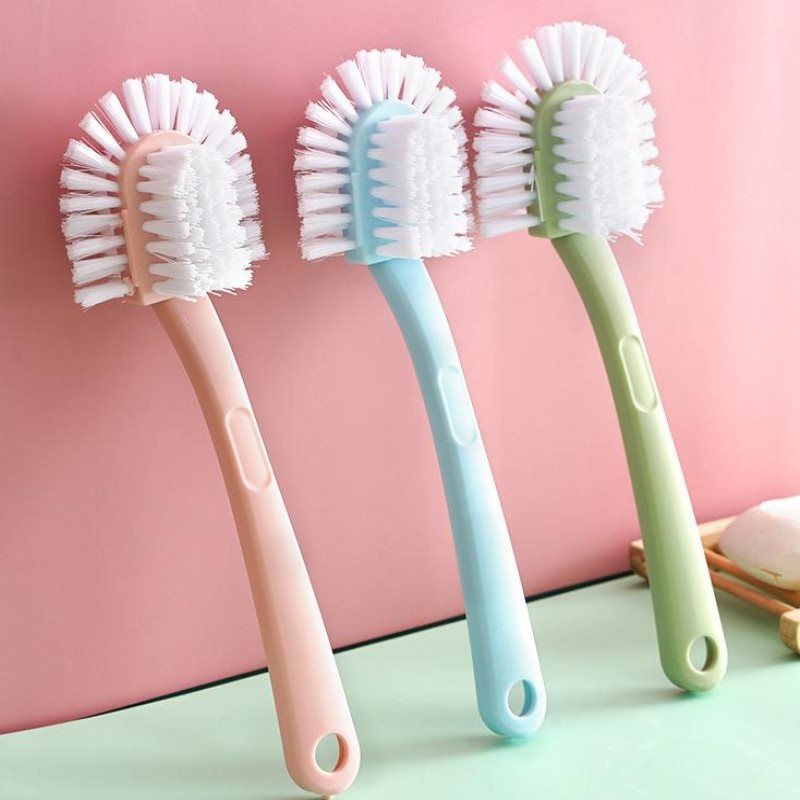 Perie de pantofi cu mâner lung, moale, din lână, cu cinci fețe, perie specială pentru pantofi de uz casnic, perie de spălare a pantofilor din plastic pentru copii_voghion.com