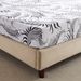 Feather Black And White Art Mattress Cover Polyester 3D Printed Bedspread_voghion.com