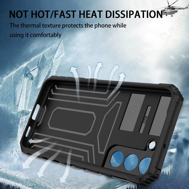 Armor Hybrid Hard Case For Samsung Galaxy S22 Ultra S21 S20 FE Plus A53 A13 A33 A73 5G A52 Note 20 Sohckproof Stand Hold_voghion.com