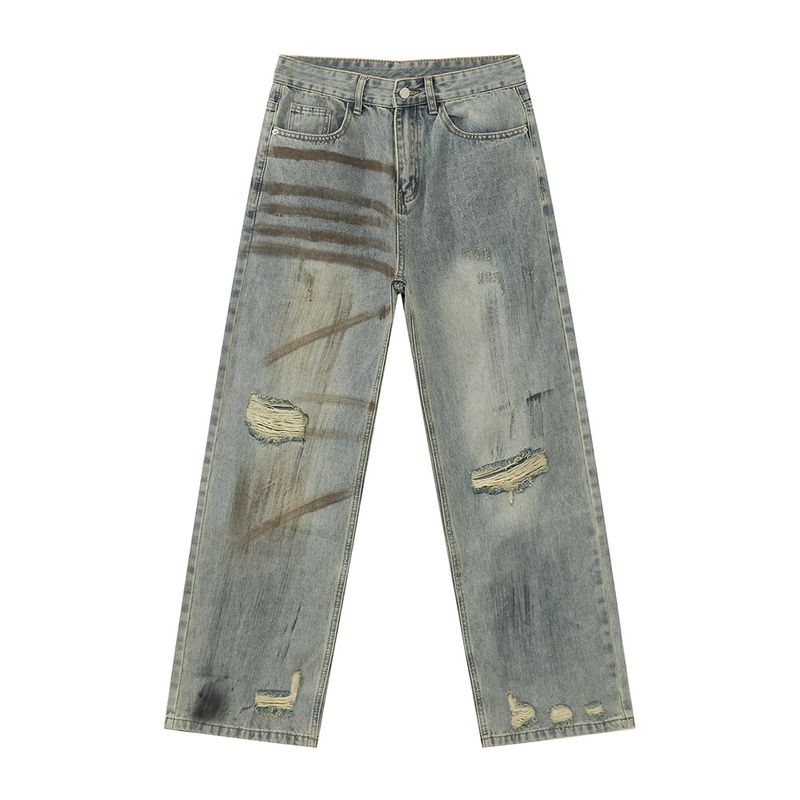 Vêtements pour hommes Nouveaux produits Tendance de niche Style ancien désert Industrie lourde Tendance des costumes en denim_voghion.com