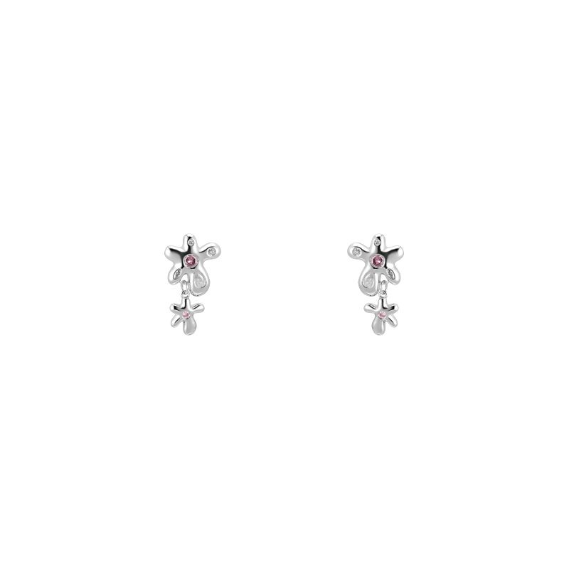 Sier Color VENUS Zircon Flower Earrings For Women Girl Sweet Accessories Elegant Jewelry Part Gifts Dropsh_voghion.com