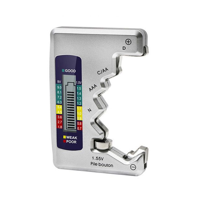 Tester de baterii cu afișaj LCD AA/AAA/C/D/9V/1.5V buton baterie 18650 capacitate tensiune verificare instrumente electrice_voghion.com