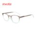 Reading Glasses Two Color Gradient Elastic Paint Frame Spring Legs Old Light Mirror Rivet Round Reading Glasses_voghion.com