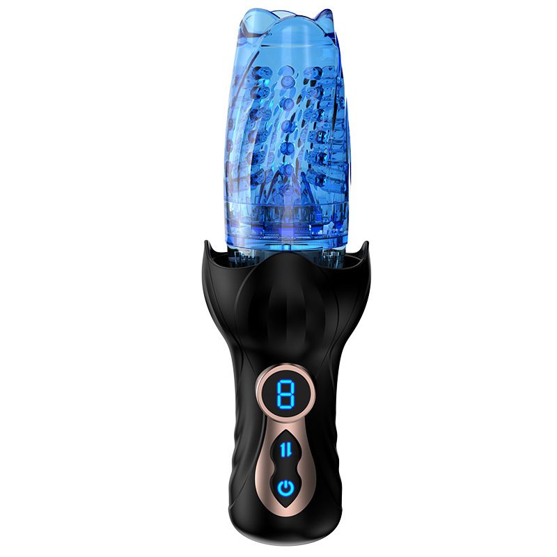 Hurricane Aircraft Cup Telescopic Rotating Digital Display Silicone Masturbation Cup Male Masturbator Electric Adult Sex Toys_voghion.com