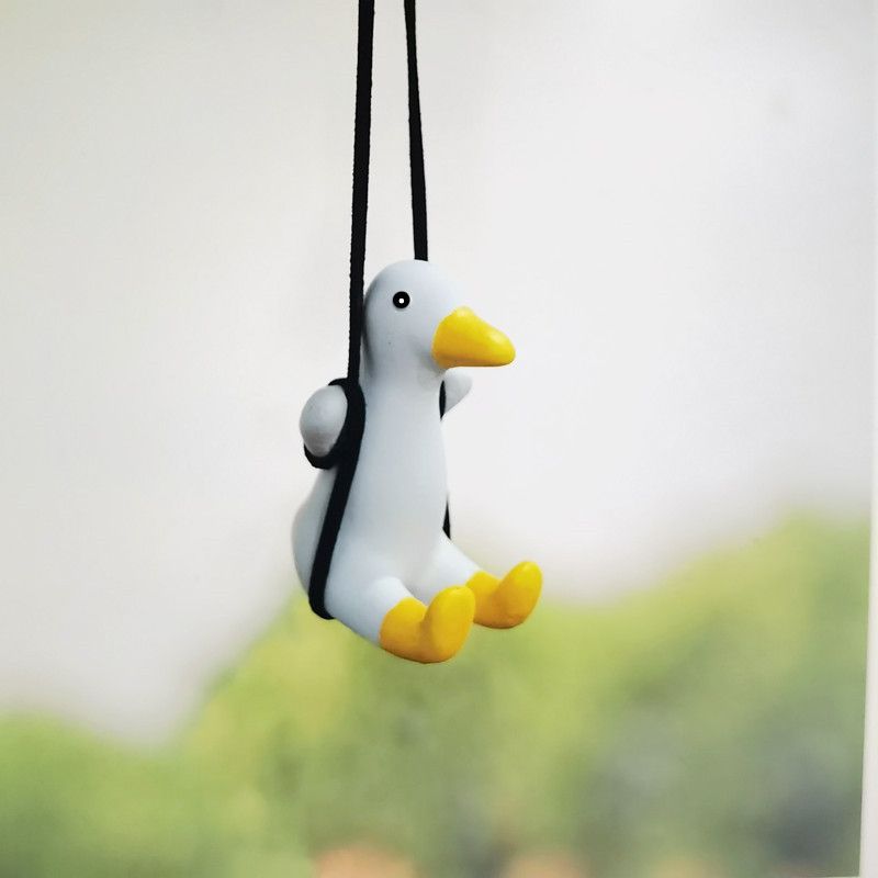 Ccar aromatherapy net red duck pendant plaster aromatherapy duck pendant swing duck car rearview mirror decoration_voghion.com
