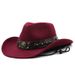 Hot Selling Ox Head Western Cowboy Woolen Jazz Top For Men Women, Ethnic Style Autumn And Winter Felt H, Big Brimmed_voghion.com