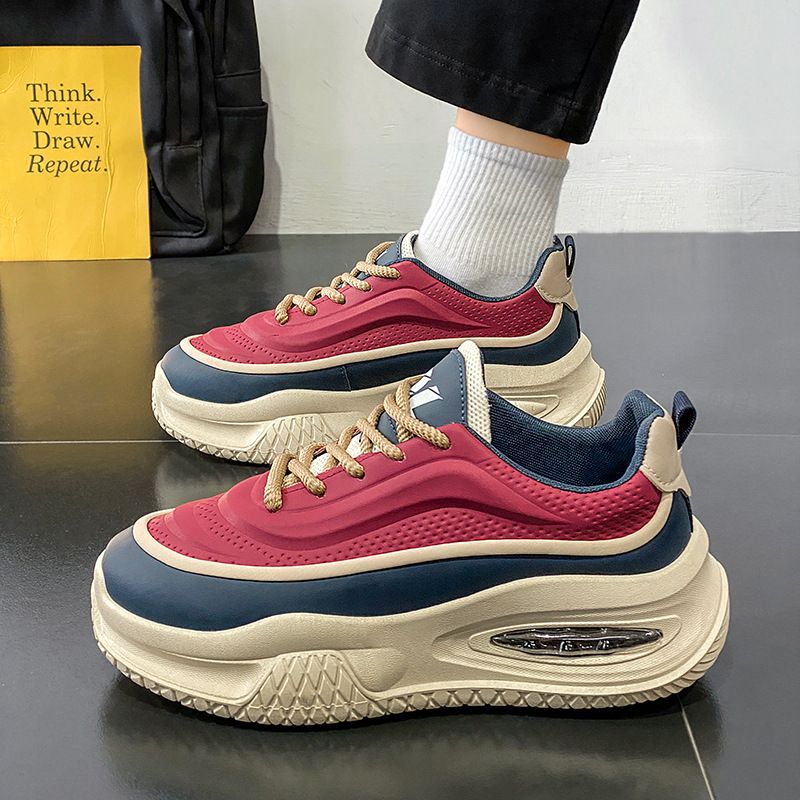 Men's 2025 New Spring Youth Sports And Leisure Air Cushion Trendy Height Boosting Dad's Shoes Men_voghion.com