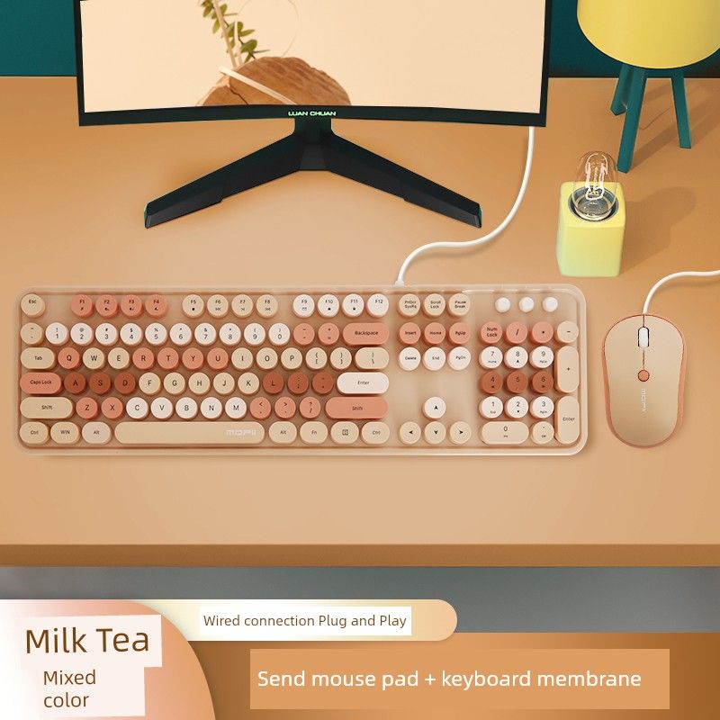 Mofii Aranyos Szivárványos Jóképű Vezetékes Billentyűzet_voghion.com