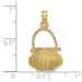 14K 3-D Moveable Handle Flower Basket Charm_voghion.com