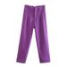 Women's trousers slimming solid color pleated micro-elastic formal straight pants casual pants_voghion.com