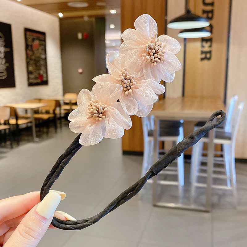 Dispositivo per capelli con testa a sfera pigra, copricapo semplice e versatile, elastico per capelli, testa a bocciolo, nuovo artefatto per capelli con bobina a fiore, donna_voghion.com