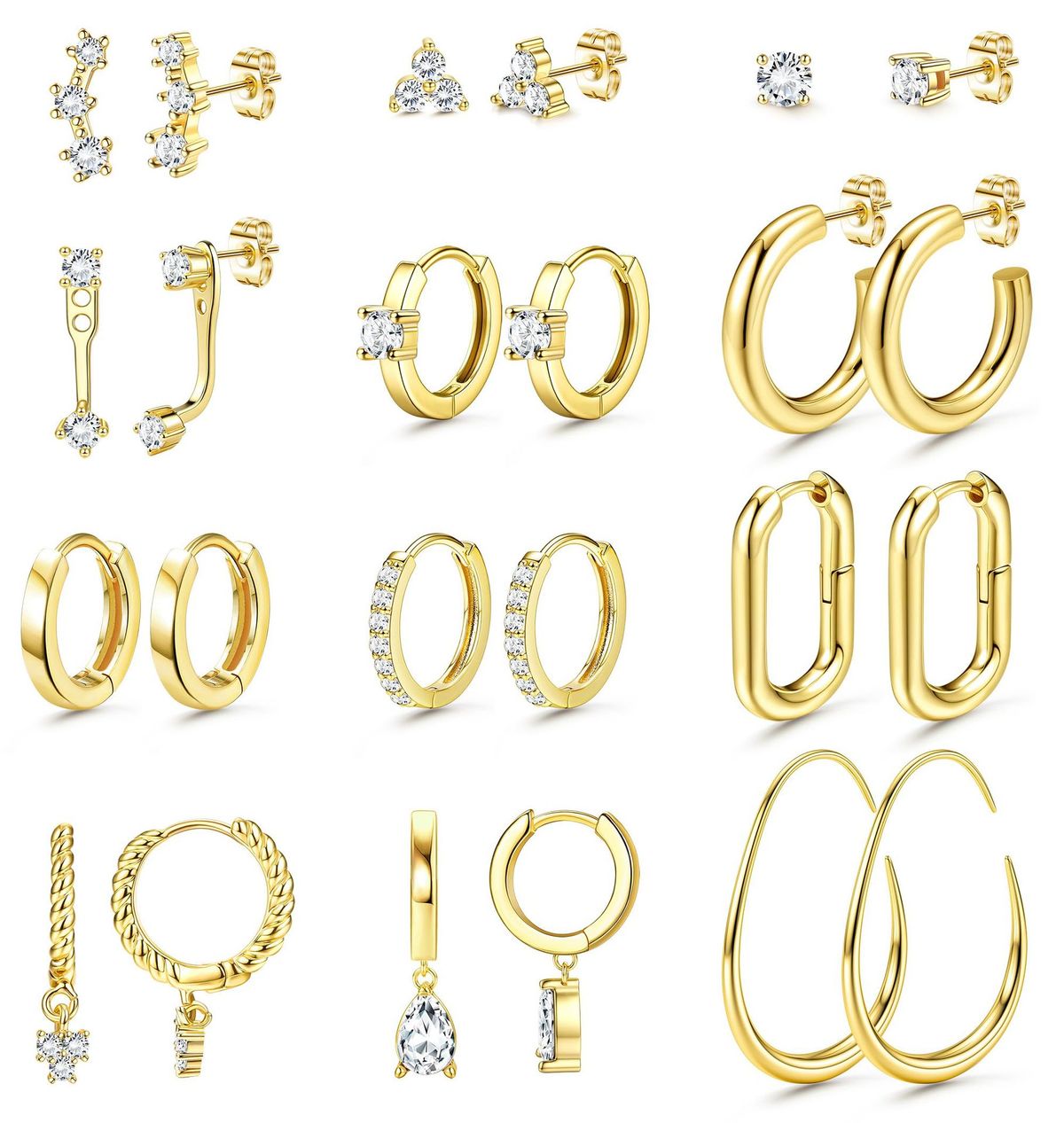 Orecchini unisex semplici a goccia con personalità e temperamento versatili, stile freddo femminile, orecchini con temperamento per viso allungato_voghion.com