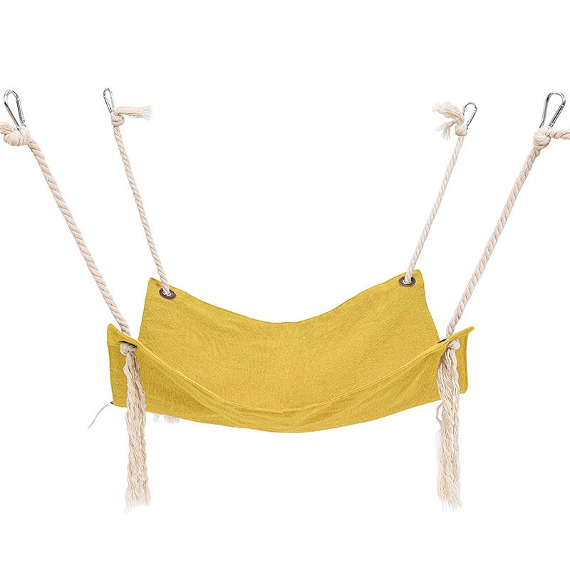 INS Fringed Phoenix Pet Cotton And Linen Cat Hammock Breathable Cage Cat Swing Hanging Nest Solid Color Hammock Pet Supplies_voghion.com