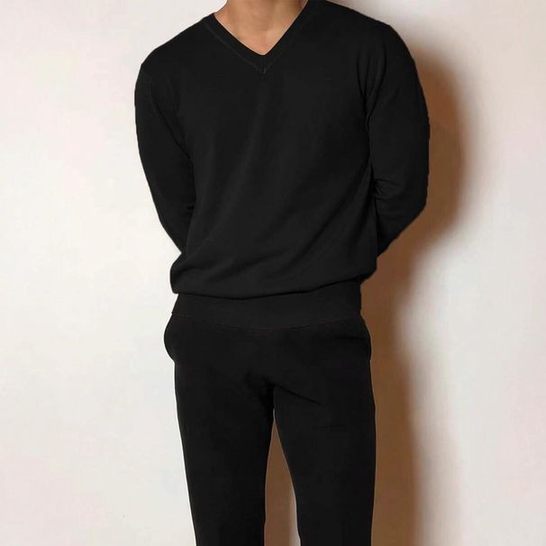 „Premium-Herrenpullover aus Wollmischung mit V-Ausschnitt – Schmal geschnittener Winterpullover für Business Casual und Alltag“_voghion.com