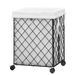 Metal With Frame La Washable And Bedrooms For Hamper Wheels Basket Laundry Bathrooms Detachable Lining Rolling Suitable Laundry_voghion.com