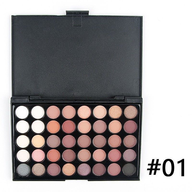Pearlescent 40-Color Palette Without Eyeshadow Plastic Book Hot-Selling Earth Tone Makeup_voghion.com