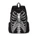 New Canvas Bag Halloween Funny Skull Backpack Hooded Personalized Printed Backpack_voghion.com