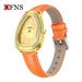 Women's Elegant Snake-Head Design Watch – Minimalist Business Style, Crystal-Embellished Bezel, Leather Strap, Quartz Movement_voghion.com