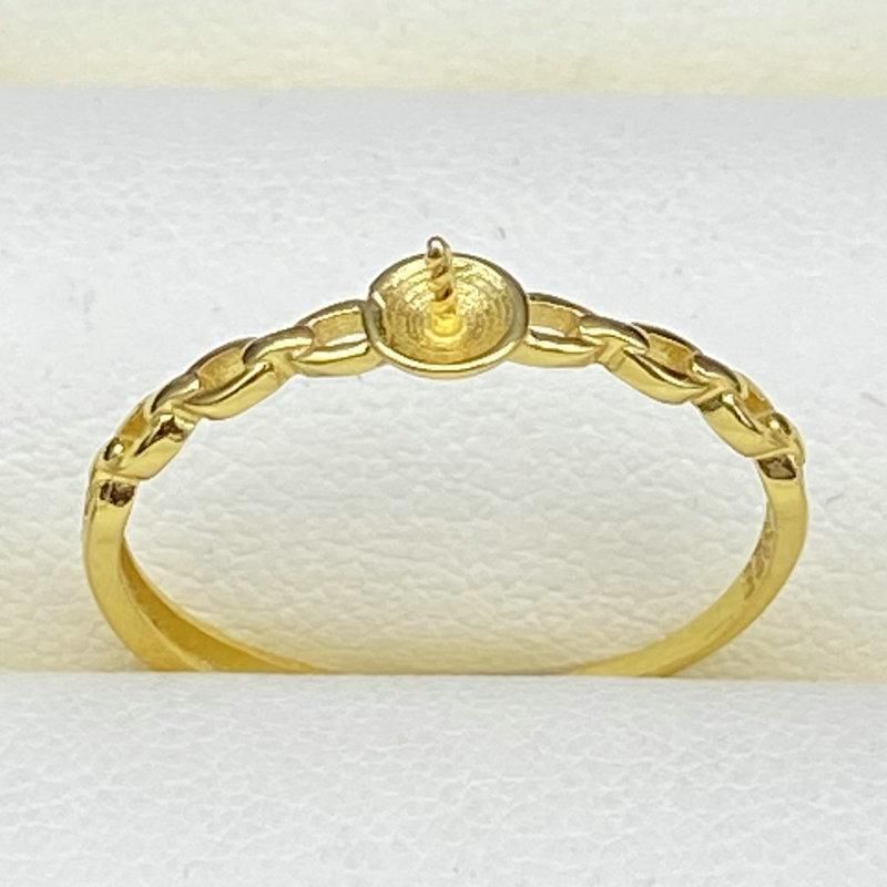 Porta perle in argento puro, accessori fai da te, anello regolabile fatto a mano, stile catena cubana_voghion.com