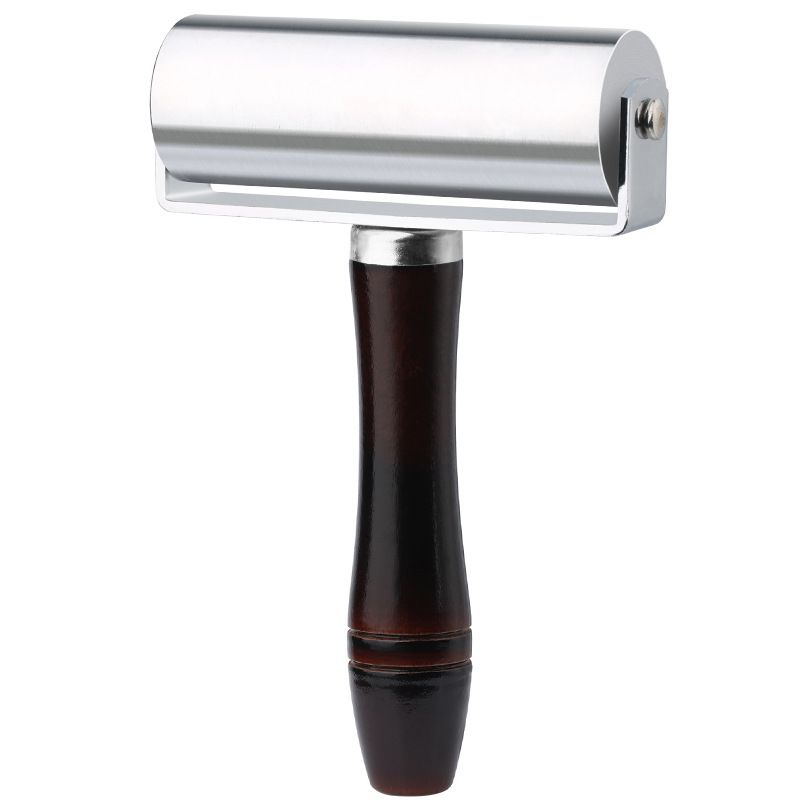 1 stks 10 cm Pusher Roller Originele Houten Handvat Roller Leer Krimptang Leer Krimptang Ijzeren Roller_voghion.com