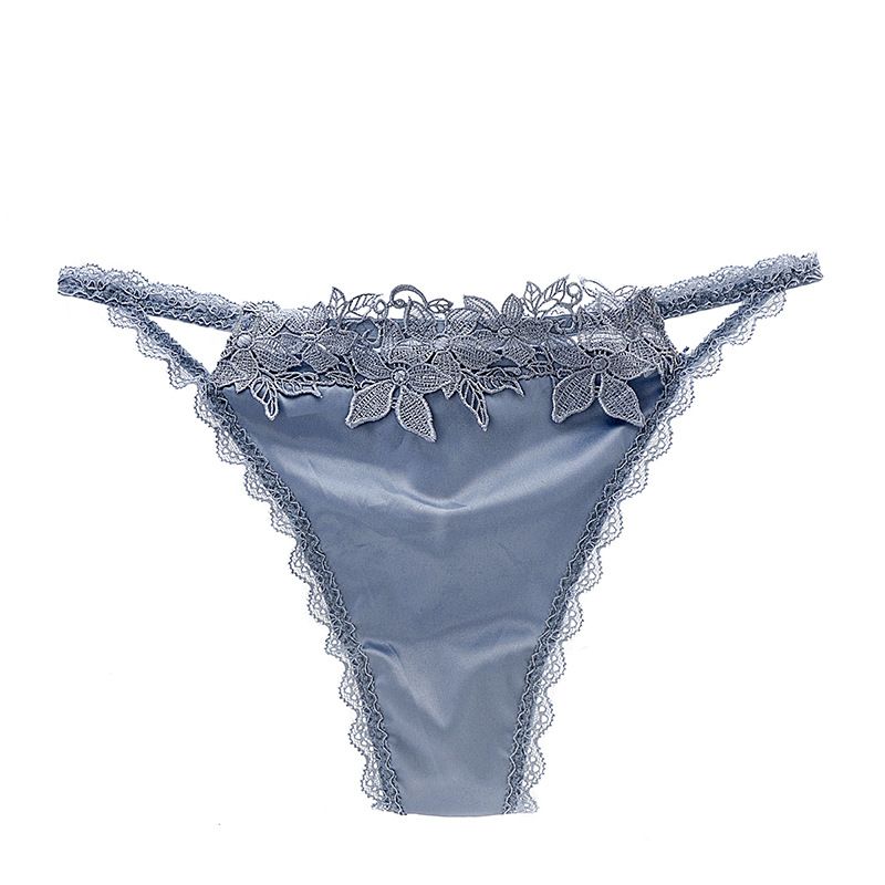 2025d Low Waist Thin Strap Thong Women Sexy Fun Seamless Lace Panties T-String Satin Breathable T-Pants_voghion.com