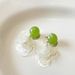 Green Fringed Stud Earrings Female Niche Design Simple, Fresh And Fashionable Versatile Earrings Temperament Sweet And Exquisite Trendy Earrings_voghion.com