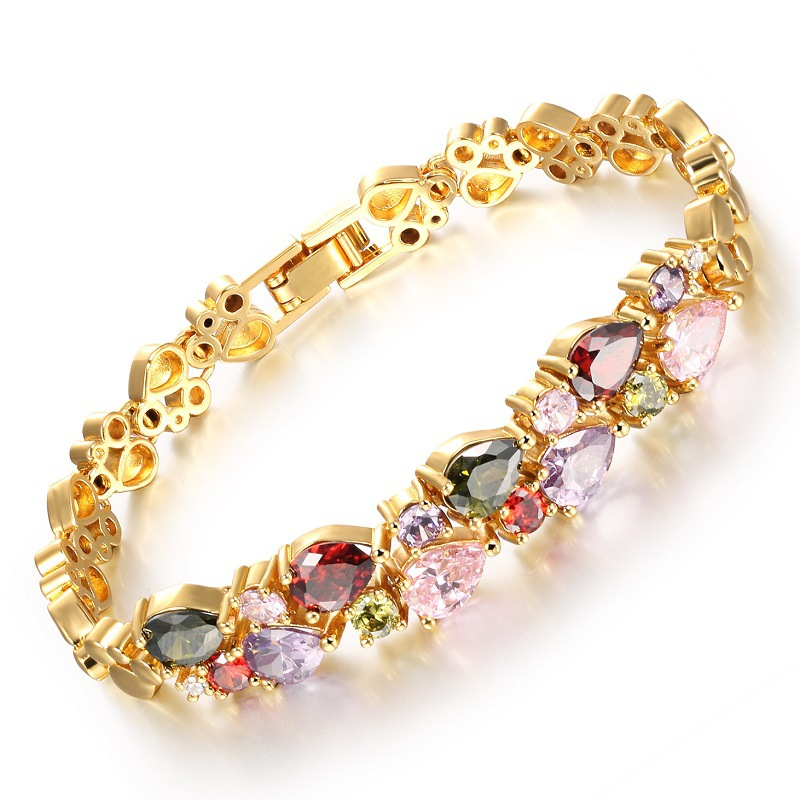 Mona Lisa Zircon Bracelet Color Diamond Double Layer Crystal Bracelet Factory Price Direct Selling Hot New_voghion.com