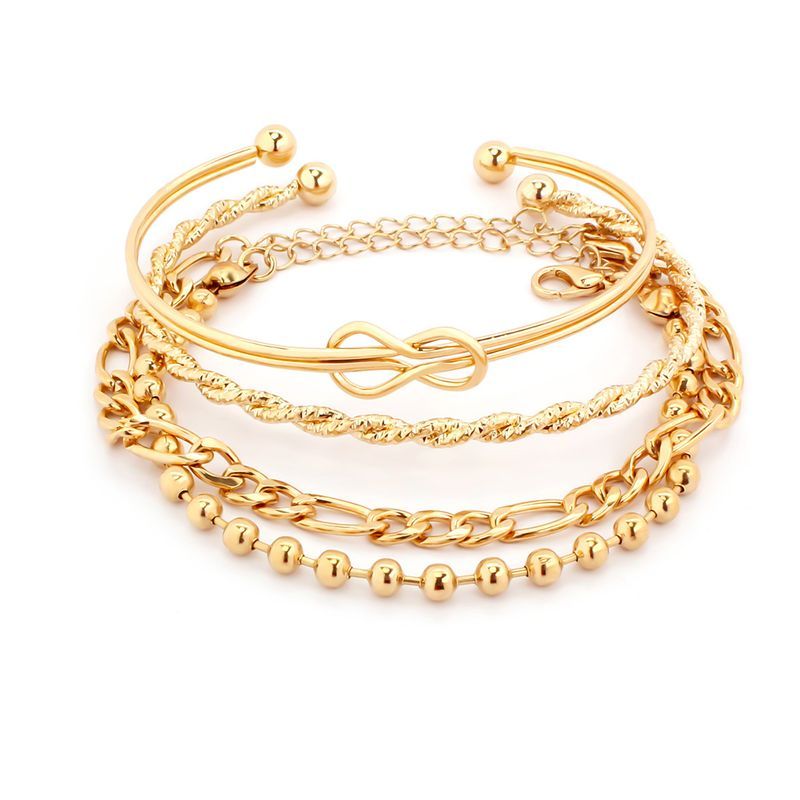 Ins Niche Fashion Simple Hand Jewelry For Women Multi Layer Stacking Adjustable Bracelet Set BR1880_voghion.com