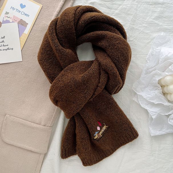 Nuova sciarpa di lana a forma di cucciolo di palloncino con sensazione di alta qualità, sciarpa calda invernale da donna, coppia di studenti semplice e versatile,_voghion.com