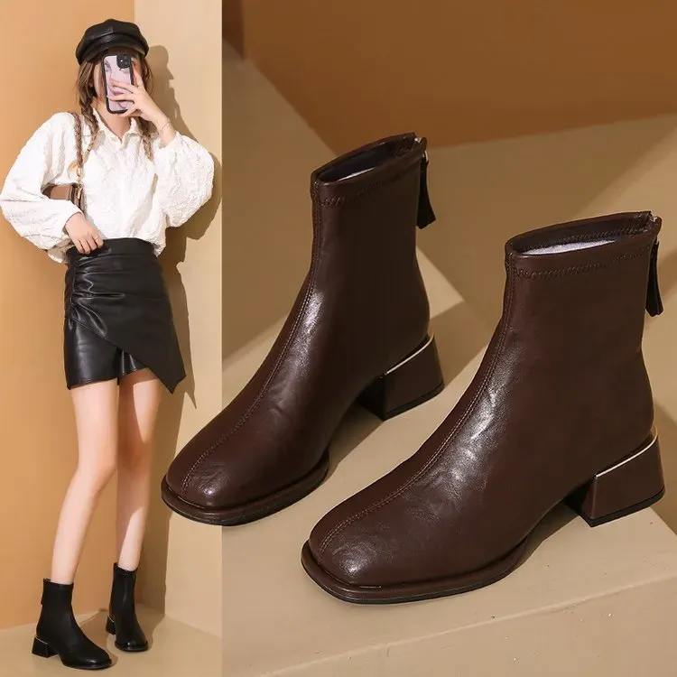 2024 Modische, lässige Leder-Ankle-Boots mit hohem Absatz für Damen und Herren (2d0d)_voghion.com