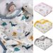 Baby Blanket Cotton 6 Layers Newborn Swaddle Blanket Cartoon High-density Breathable Children's Blanket_voghion.com