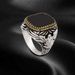 Totem Pattern Zircon Ring For Men Punk Dark Gothic Cool Style Fashion Jewelry_voghion.com