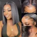 Knochen gerade Bob Perücke 13x4 transparente Spitze Frontal Perücke HD Spitze Front menschliches Haar Perücken für Frauen natürliche Perücke menschliches Haar 180 %_voghion.com