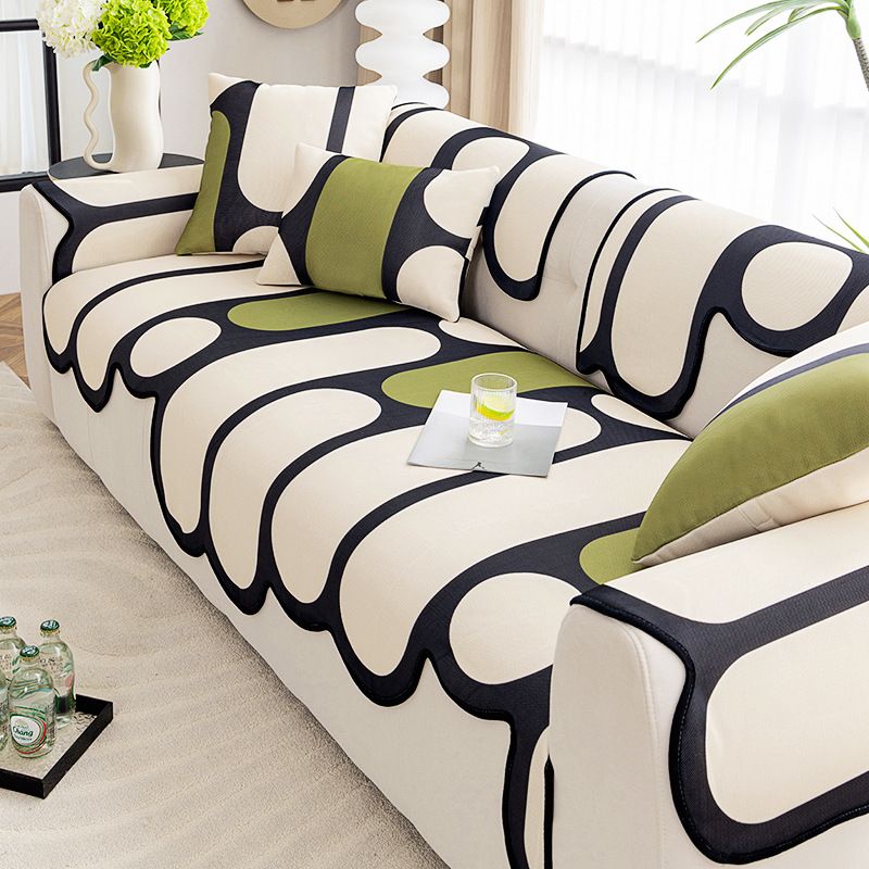 Cooling Sofa Cushion Cover - Ice Silk Fabric, Non-Slip & Breathable For Summer, Elegant Design_voghion.com