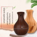 Luftbefeuchter mit Pilzholzmaserung, leiser USB-Aromatherapie-Diffusor, kreatives Vasendesign mit buntem Nebel_voghion.com