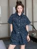2025 Fashion Lazy Spring Summer New Shorts Denim Two-Piece Set Casual Outfit Petite Stylish Age-Reducing_voghion.com