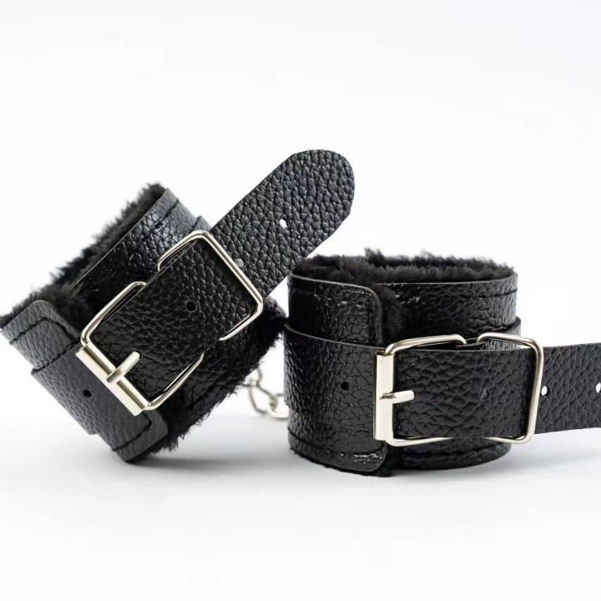 BDSM Hand Restraint Bondage Gear SM Slave Erotic Play Sex Ankle Handcuffs Long Flush Handcuff Detachable Chain Clasp_voghion.com