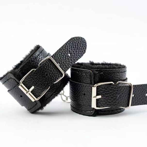 BDSM Hand Restraint Bondage Gear SM Slave Erotic Play Sex Ankle Handcuffs Long Flush Handcuff Detachable Chain Clasp_voghion.com