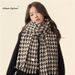 Sciarpa a griglia Thousand Bird 2024 con atmosfera coreana, calore invernale da donna, stile pigro Ins, sottocollo_voghion.com
