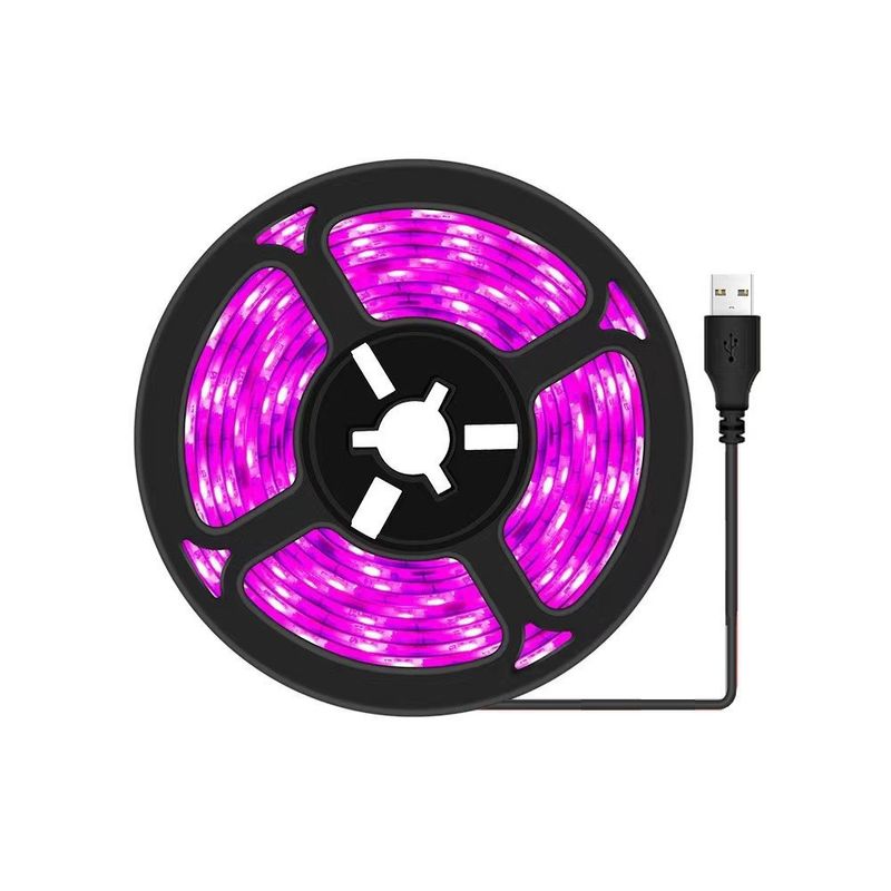 Striscia luminosa a LED a spettro completo, alimentata tramite USB, 2835, con controllo touch/swipe, IP65 impermeabile per piante da interno._voghion.com