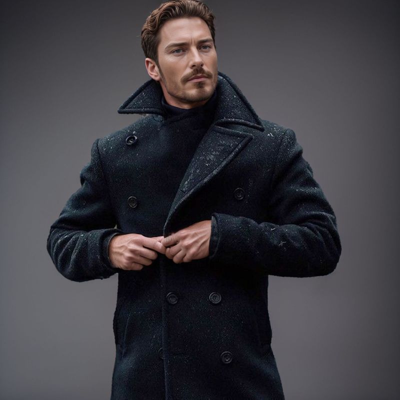High quality British style men's mid to long sleeved woolen coat for autumn and winter_voghion.com