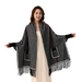 Pocket-Lined Thick Knit Women's Shawl Warm Cape 2025 Fall/Winter New_voghion.com
