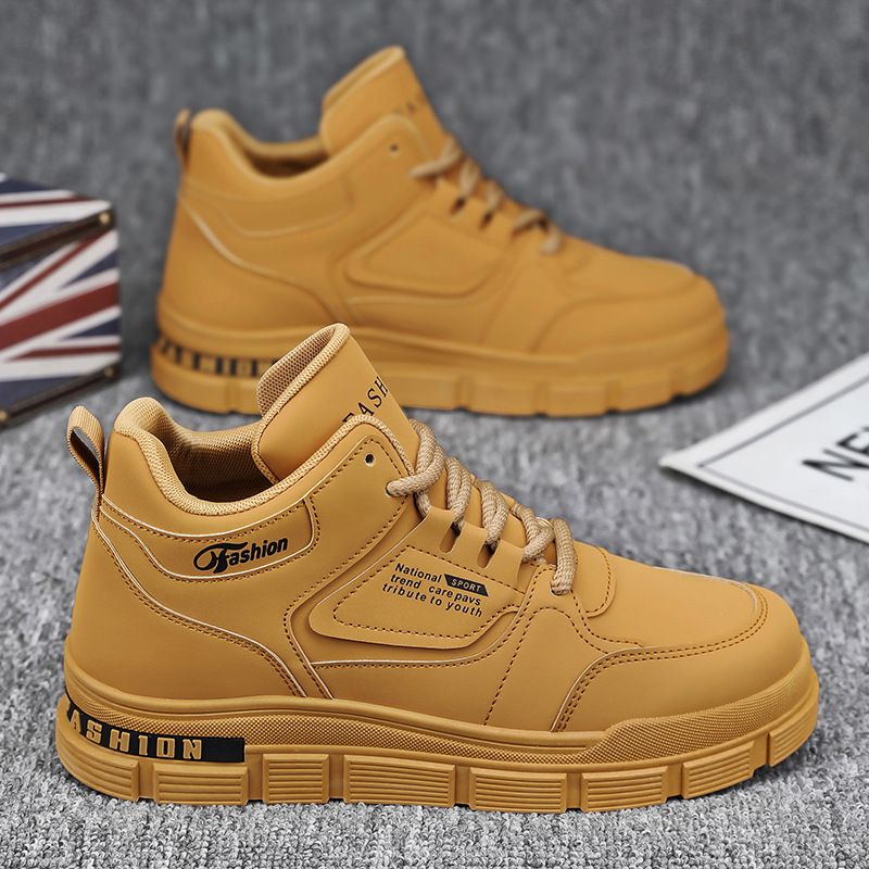 Men's Martin Autumn New High-top Work Trendy Versatile Thick-soled Sneakers Casual Shoes Short Boots_voghion.com