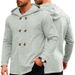 Men’S Slim-Fit Mid-Length Hooded Trench Coat – Lightweight Polyester Casual Windbreaker For Fall (Multiple Colors & Sizes)_voghion.com