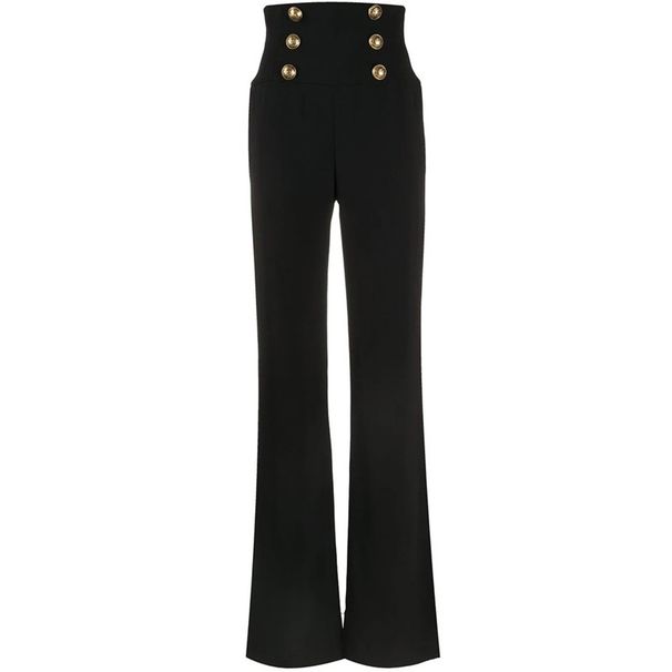 Women's Clothing Heavy iron drill vest black wide-leg pants temperament commuter high-waisted flared pants_voghion.com
