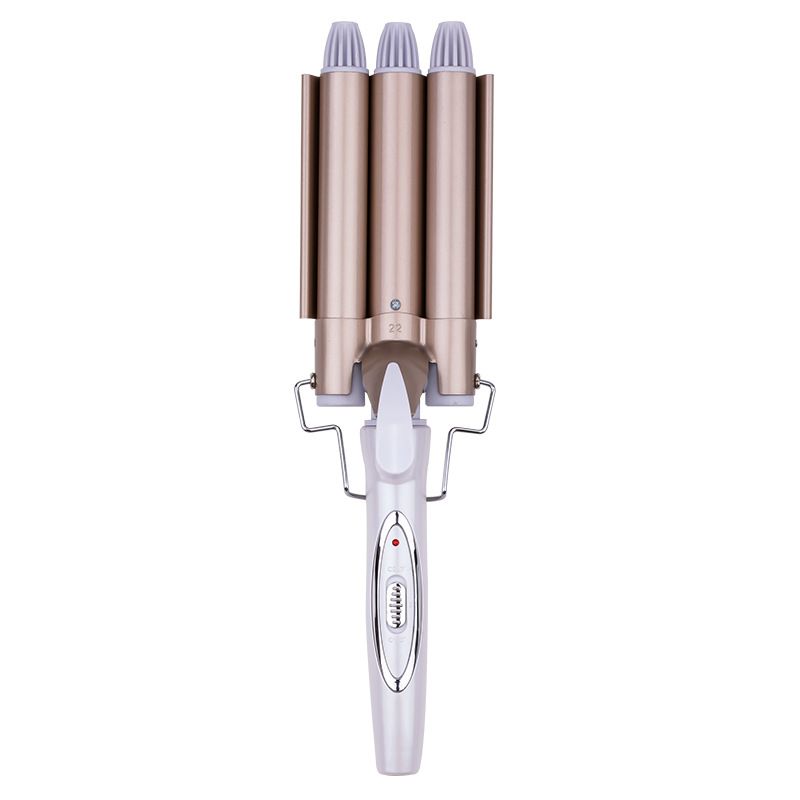 Jianda Ceramic Glaze Large Stick Rod Egg Roll Head Three Tube Curling Iron_voghion.com